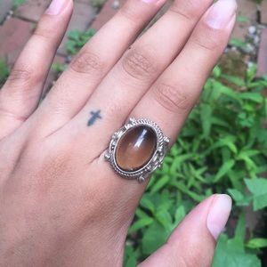 Vintage unique 925 stamped sterling silver ring